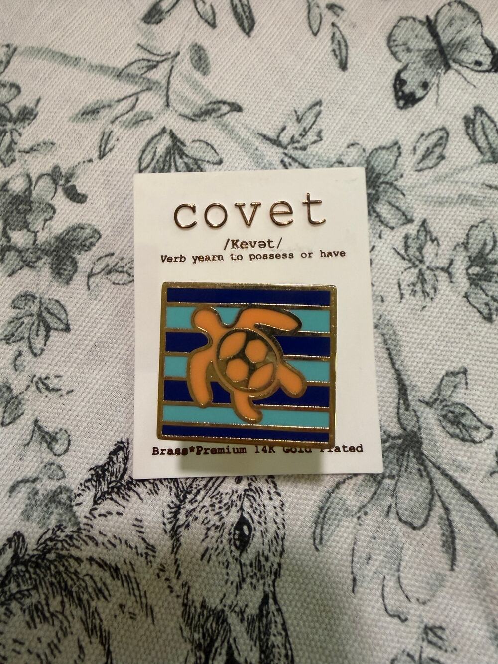 Covet by Ariella Turtle Enamel Ring New